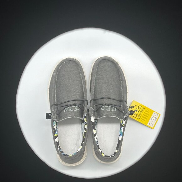 HEY DUDE Men Wally Stretch Black Size 9 lace up loafers men - Picture 7 of 16